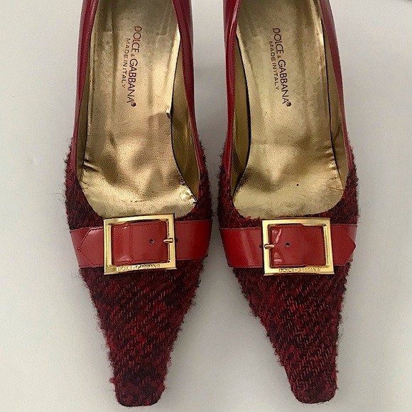 Dolce & Gabbana Boucle and Leather Pumps - Picture 1 of 7